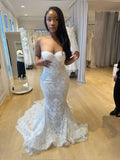 Niulatu Mermaid Sweetheart Lace Long Prom Dress,Formal Dress HZ1110