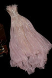 Niulatu Sparkly A Line Strapless Tulle Sequin Long Prom Dress, Evening Dress HZ1110