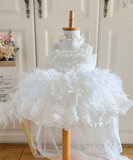 Niulatu Ball Gown Tulle With Train Flower Girl Dress HZ1110