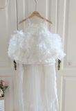 Niulatu Ball Gown Tulle With Train Flower Girl Dress HZ1110