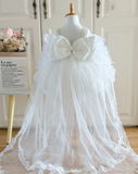 Niulatu Ball Gown Tulle With Train Flower Girl Dress HZ1110