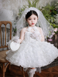Niulatu Ball Gown Halter Tulle Flower Girl Dress HZ1110