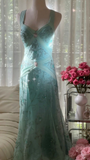 Niulatu Mermaid Sweetheart Chiffon Sequin Beaded Long Prom Dress, Evening Dress HZ1110