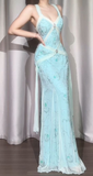 Niulatu Mermaid Sweetheart Chiffon Sequin Beaded Long Prom Dress, Evening Dress HZ1110