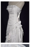 Niulatu High Low Straps Ruffles White Prom Dresses HZ1110