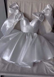 Niulatu A line Satin Straps Short White Homecoming Dress 20th Birthday Outfits HZ1110