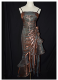 Niulatu High Low Straps Ruffles Long Prom Dresses HZ1110