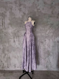 Niulatu A line Halter Prom Dresses Long Birthday Dress For Women SD239