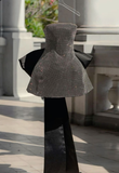 Niulatu A Line Strapless Sequin Silver Homecoming Dress Birthday Outfits HZ1110