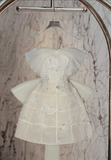Niulatu A Line Strapless Lace Ivory Homecoming Dress Birthday Outfits HZ1110