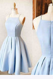 Niulatu Light blue Simple Short Mini Homecoming dress For Teens Birthday Outfits HZ1110