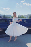 Niulatu Off-shoulder Tea-Length Prom Dresses HZ1110