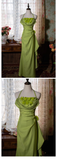 Niulatu Mermaid Halter Green Flowers Long Prom Dresses HZ1110
