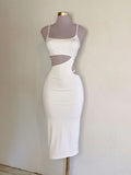 Niulatu Sheath Straps White Homecoming Dress 19th Birthday Outfits HZ1110