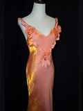 Niulatu Mermaid Straps Organza Long Prom Dresses HZ1110