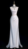 Niulatu Wedding Dress White Mermaid Spaghetti Straps Satin Wedding Dresses HZ1110