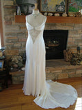 Niulatu White Mermaid Straps Sequin Long Wedding Dresses HZ1110
