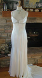 Niulatu White Mermaid Straps Sequin Long Wedding Dresses HZ1110