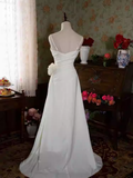 Niulatu Mermaid Straps White Long Wedding Dresses HZ1110