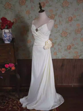 Niulatu Mermaid Straps White Long Wedding Dresses HZ1110