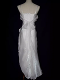 Niulatu Mermaid Straps Sleeveless White Long Prom Dresses HZ1110
