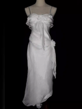 Niulatu Mermaid Straps Sleeveless White Long Prom Dresses HZ1110