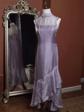 Niulatu Mermaid Sleeveless Lilac Long Prom Dresses HZ1110