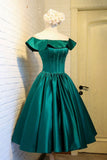 Niulatu A line Off The Shoulder Green Birthday Outfits Homecoming Dress HZ1110