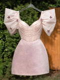 Niulatu A line Light Pink Sequin Birthday Outfits Homecoming Dress HZ1110