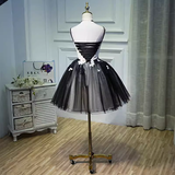 Niulatu A line Straps Black Birthday Outfits Tulle Homecoming Dress HZ1110