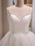 Niulatu Ball Gown Straps White Tulle Birthday Outfits Homecoming Dress HZ1110