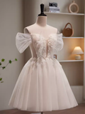Niulatu Ball Gown Off The Shoulder White Tulle Birthday Outfits Homecoming Dress HZ1110