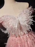 Niulatu Ball Gown Off The Shoulder Pink Tulle Birthday Outfits Homecoming Dress HZ1110