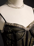 Niulatu Ball Gown Spaghetti Straps Black Tulle Birthday Outfit Homecoming Dress HZ1110