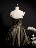 Niulatu Ball Gown Spaghetti Straps Black Tulle Birthday Outfit Homecoming Dress HZ1110