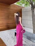 Niulatu Sheath One Shoulder Slit Chiffon Long Prom Dress With Ruffles HZ1110