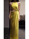 Niulatu Sheath Scoop Neckline Long Prom Dresses HZ1110