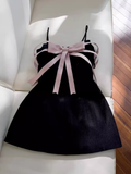 Niulatu A line Straps Satin Black Homecoming Dress 18th Birthday Outfits HZ1110
