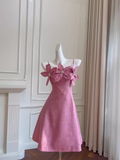 Niulatu A line Straps Pink Homecoming Dress 18th Birthday Outfit HZ1110