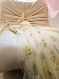 Niulatu A Line Straps Floral Tulle Homecoming Dress 21st Birthday Outfit With Bow HZ1110