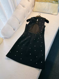 Niulatu A Line Scoop Black Homecoming Dress 21st Birthday Outfit HZ1110
