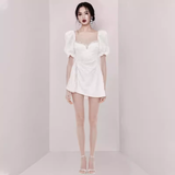Niulatu Line White Lace Homecoming Dress 18th Birthday Outfit HZ1110