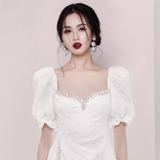 Niulatu Line White Lace Homecoming Dress 18th Birthday Outfit HZ1110