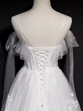 Niulatu A line Straps White Tulle Homecoming Dress 18th Birthday Outfits HZ1110