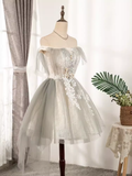 Niulatu A line Strapless Tulle Homecoming Dress 18th Birthday Outfits HZ1110