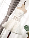 Niulatu A line Strapless Lace Tulle Homecoming Dress 18th Birthday Outfits HZ1110