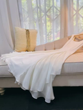 Niulatu A line Straps Chiffon White Prom Dress HZ1110