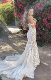 Niulatu Long Mermaid Lace Applique Prom Dress Wedding Dress Evening Dress HZ0113