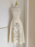 Niulatu A line Spaghetti Straps Ivory Dinner Party Dresses Birthday Outfits SD392