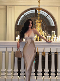 Sexy Mermaid Spaghetti Straps Champagne 18th Birthday Dress Party Gown Birthday Outfits Birthday Dress Ideas For Women HZ1214
